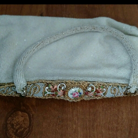 Antique Micro Beaded and Filigree/Enamel bag - Picture 8 of 8